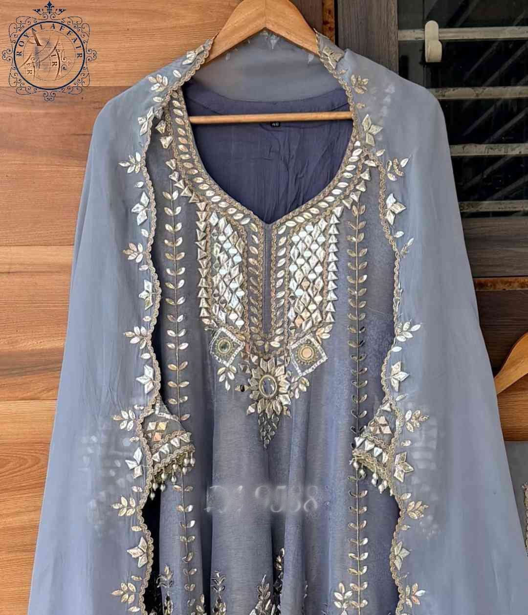 Tissue stitched dress gottapatti dress Partywear dresses for women