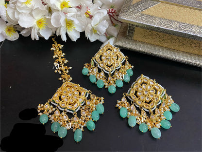 Mulani Kundan tikka set Indian jewellery women tikka set