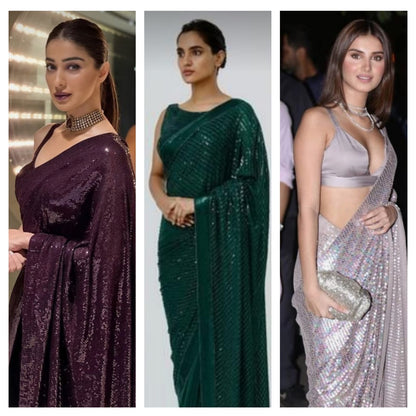 Sequence partywear beautiful saree