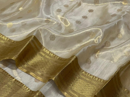 Tissue zari Chanderi Saree Chanderi Silk sari