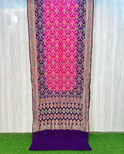 Traditional bandhani saree gajji silk saree