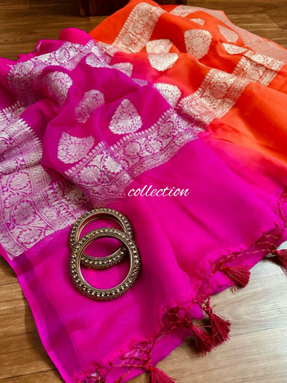 Lavashi chiffon saree,,,,Banarsi sari