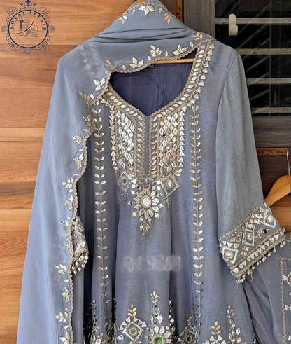 Tissue stitched dress gottapatti dress Partywear dresses for women