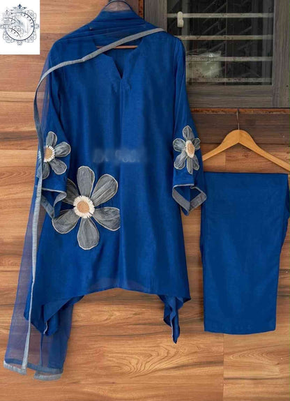 Floral silk stitched designer dress Partywear dress Indian dresses