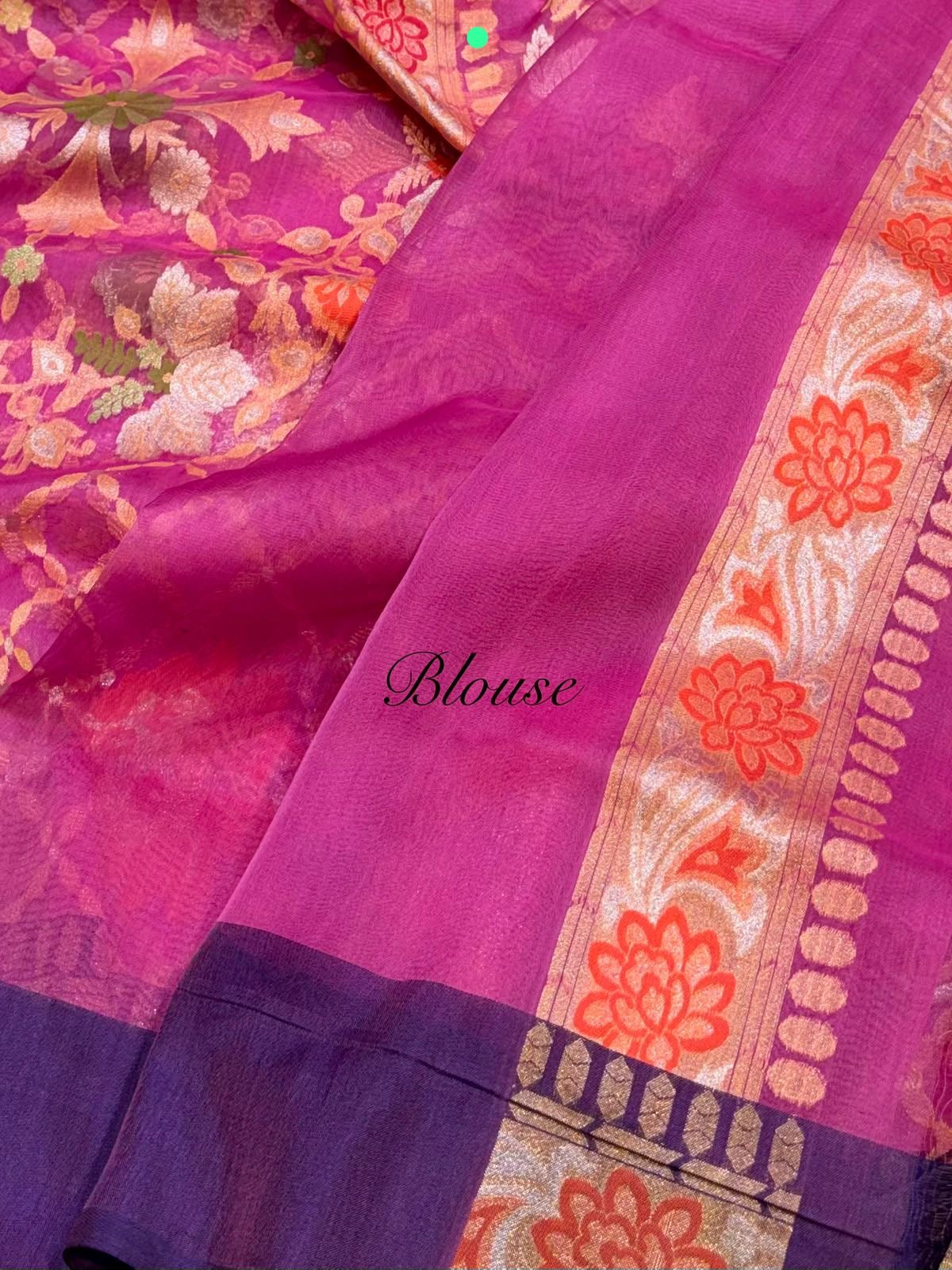 Handmade kora saree jamdani tilfi saree Indian sari blouse