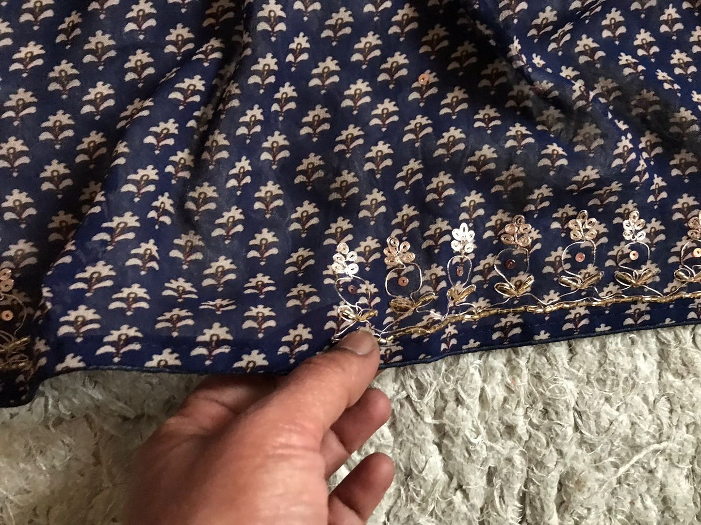 Premium gorgette saree handmade sari blouse