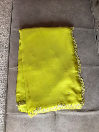 Ninashi premium organza silk partywear saree