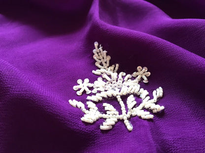 Purple premium elegant beautiful women sarees