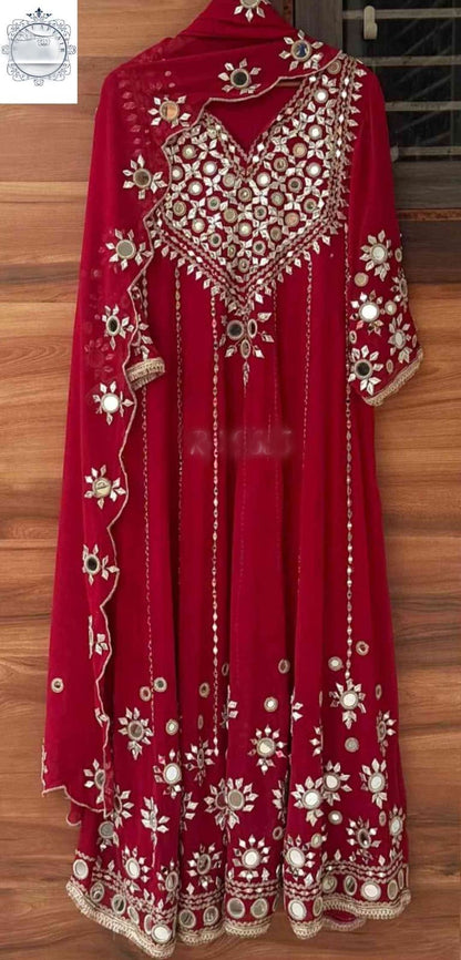 Anarkali dress gorgette stitched salwar suit Indian dresses
