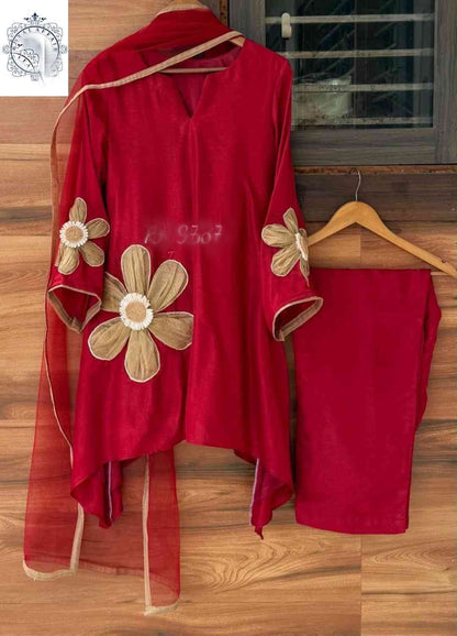 Floral silk stitched designer dress Partywear dress Indian dresses