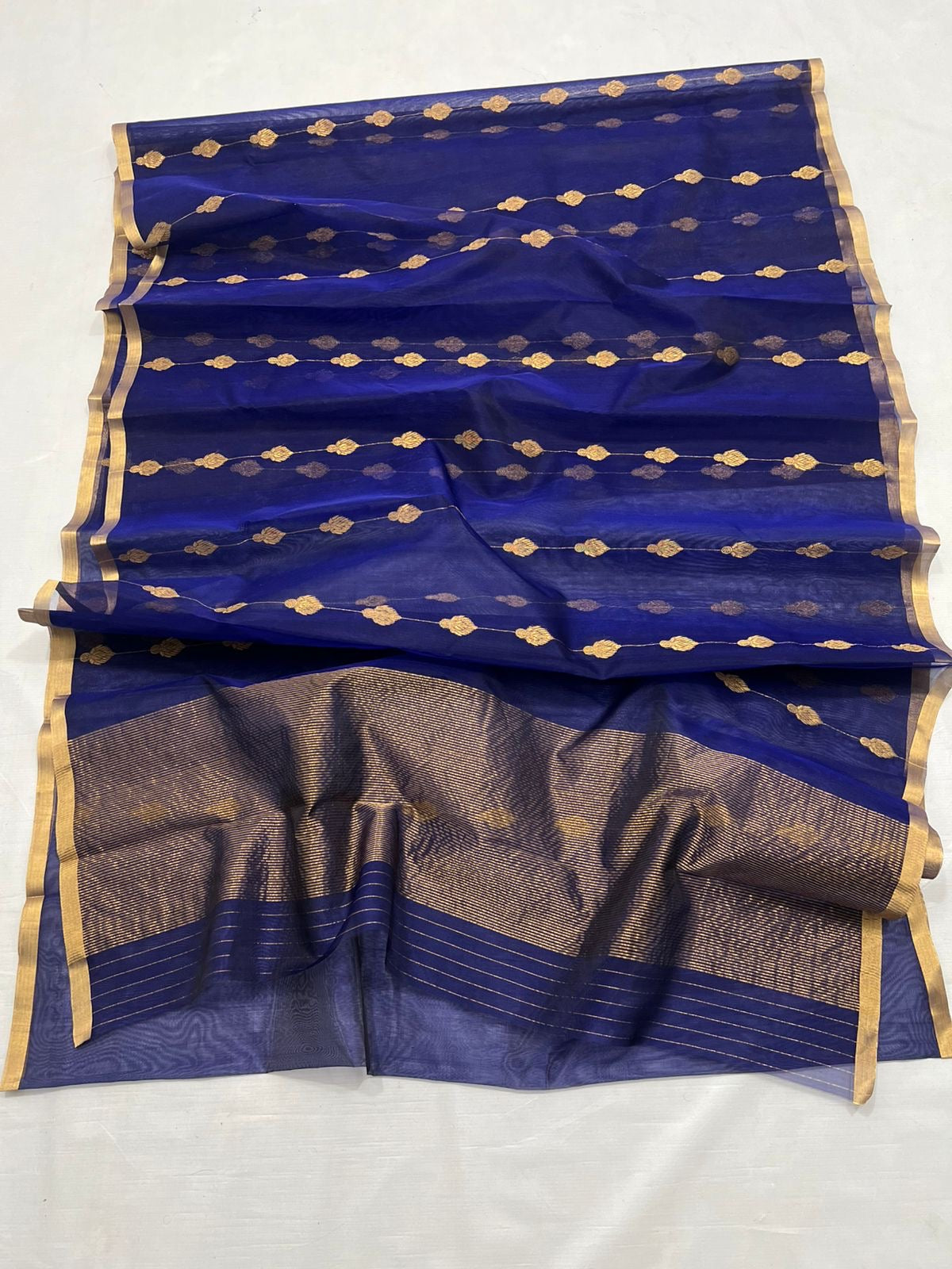 Royal blue Chanderi saree Katan silk sarees