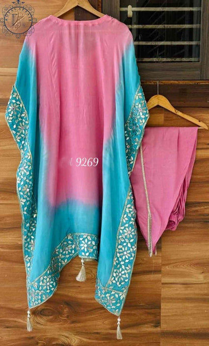 Silk designer kaftan set Partywear kaftan set traditional kaftan