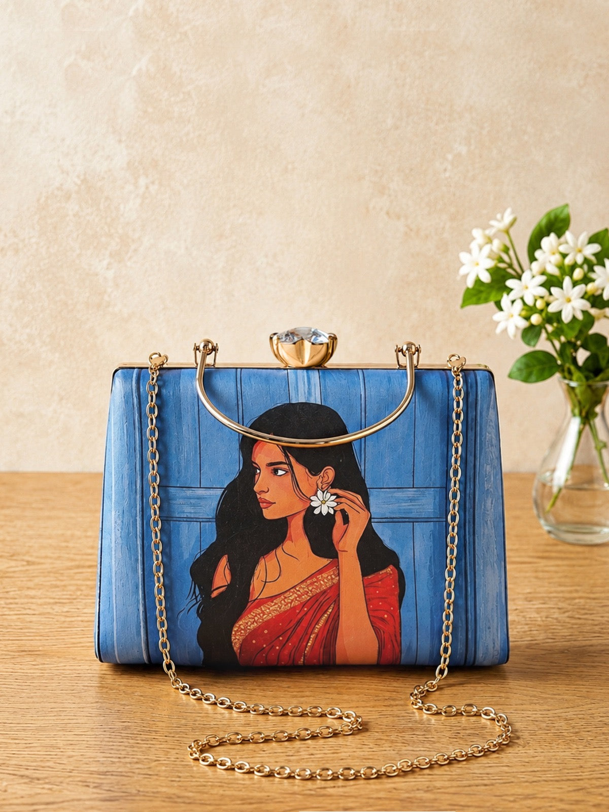 Designer clutch printed clutch Partywear purse