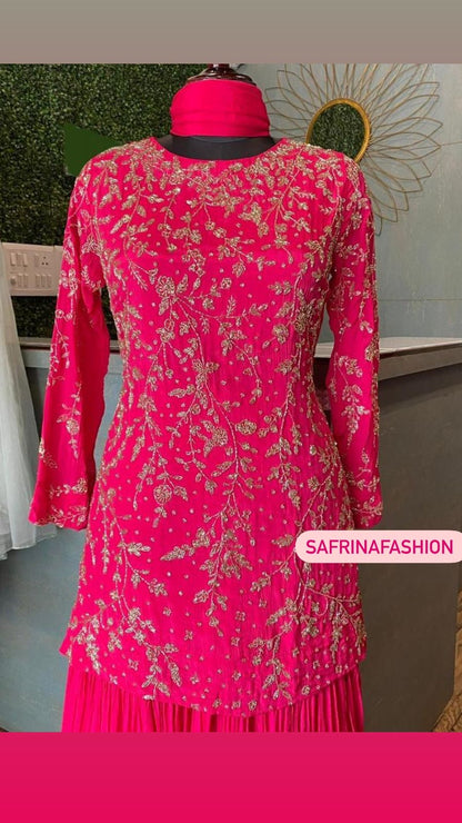 Rivisha kurta gharara dress indowestern dress