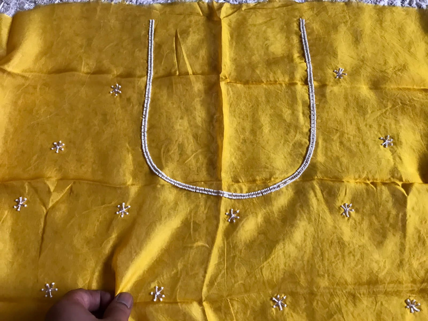Yellow organza silk sarees