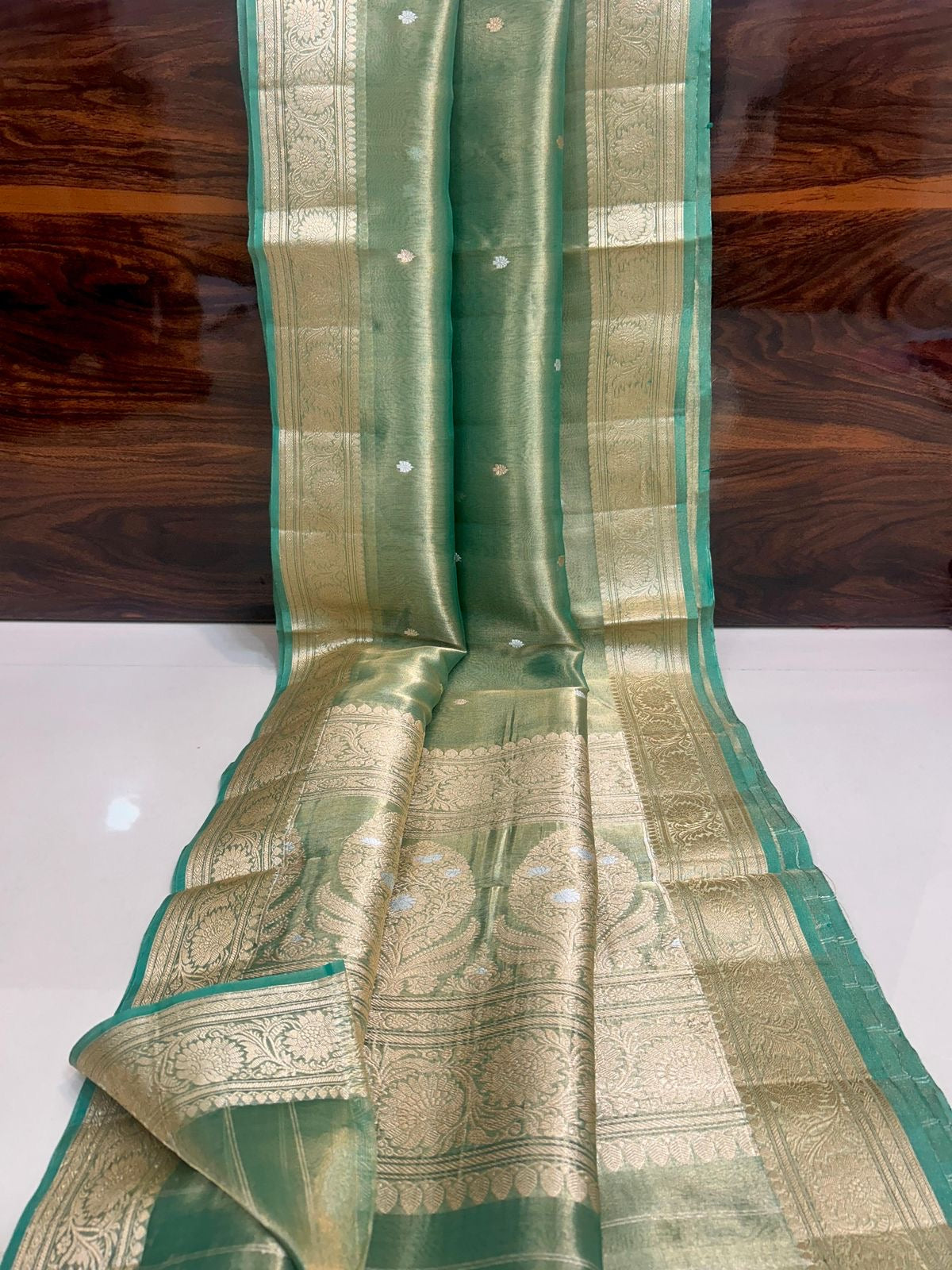 Banarsi kora saree tissue handloom sarees blouse