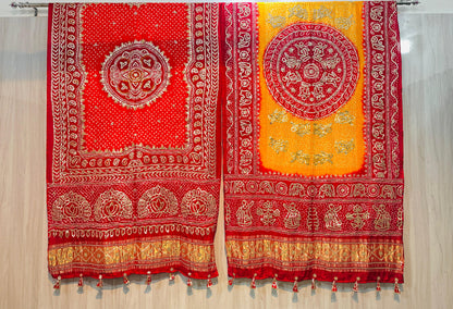 Bandhani dupatta gajji silk dupatta traditional dupatta