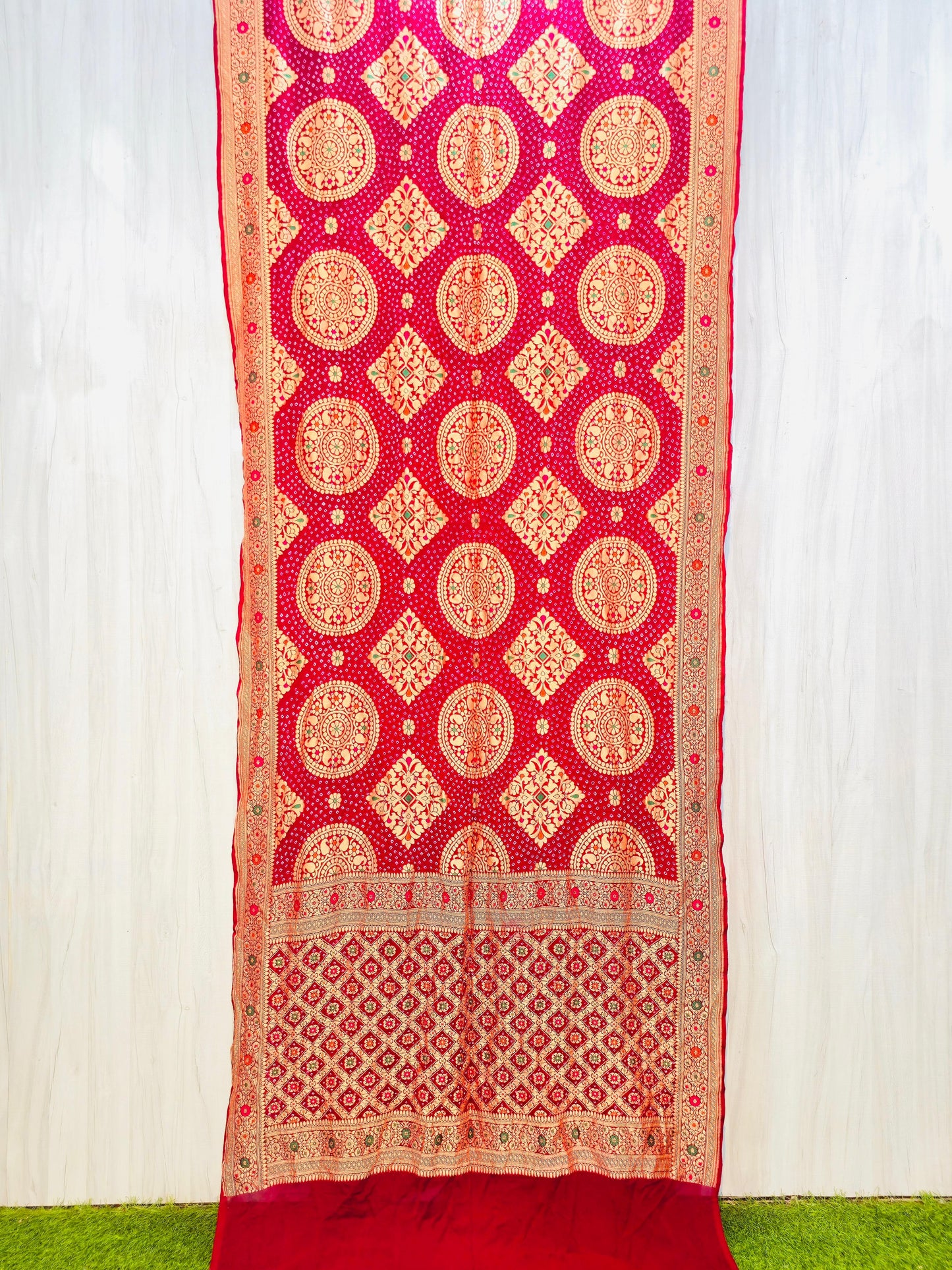 Meenakari saree gorgette saree Indian heritage sari blouse