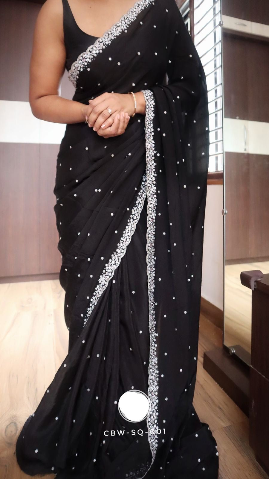 Black premium saree Partywear sarees Indian saree blouse