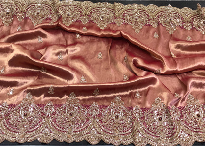 Handmade pure Kanjeevaram saree Indian wedding saree with stitched blouse