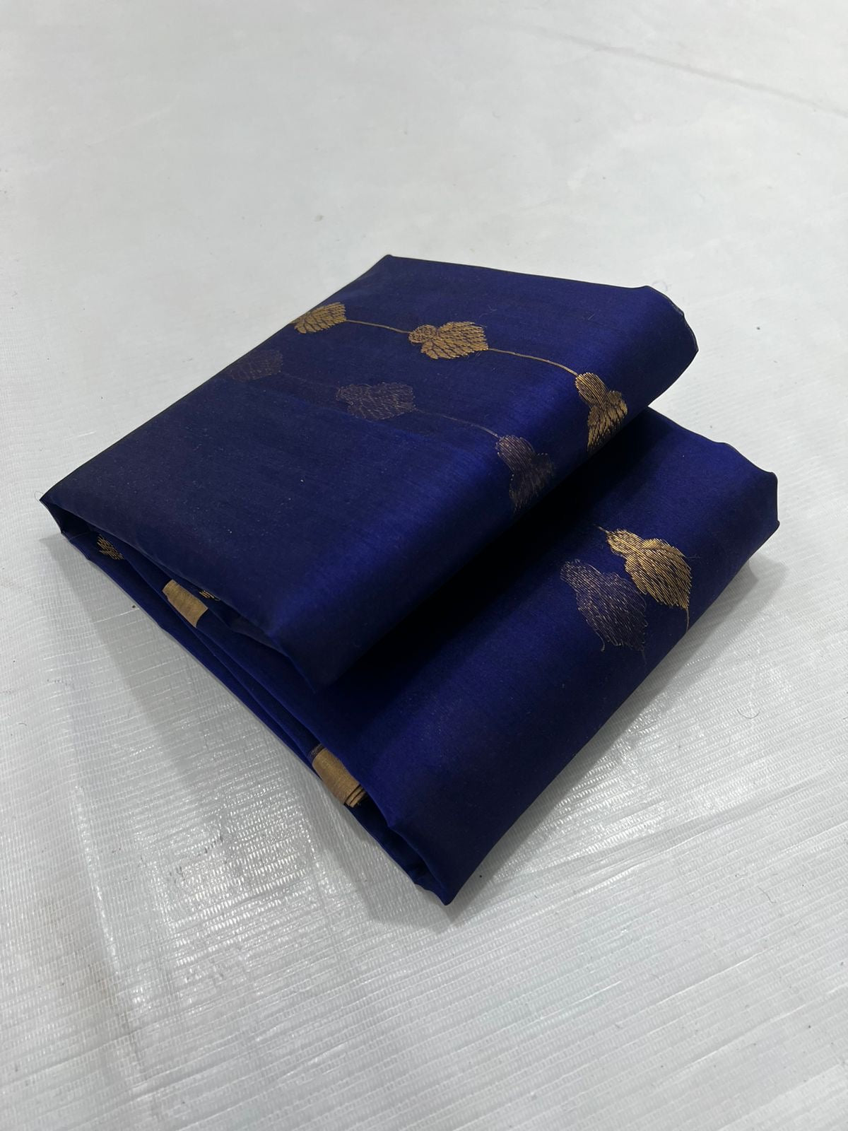 Royal blue Chanderi saree Katan silk sarees