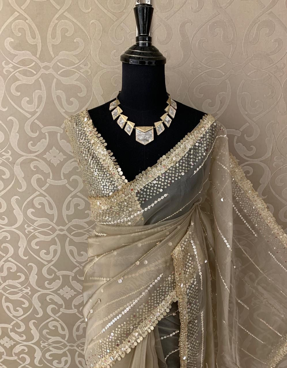 Ruhmani saree organza partywear sarees