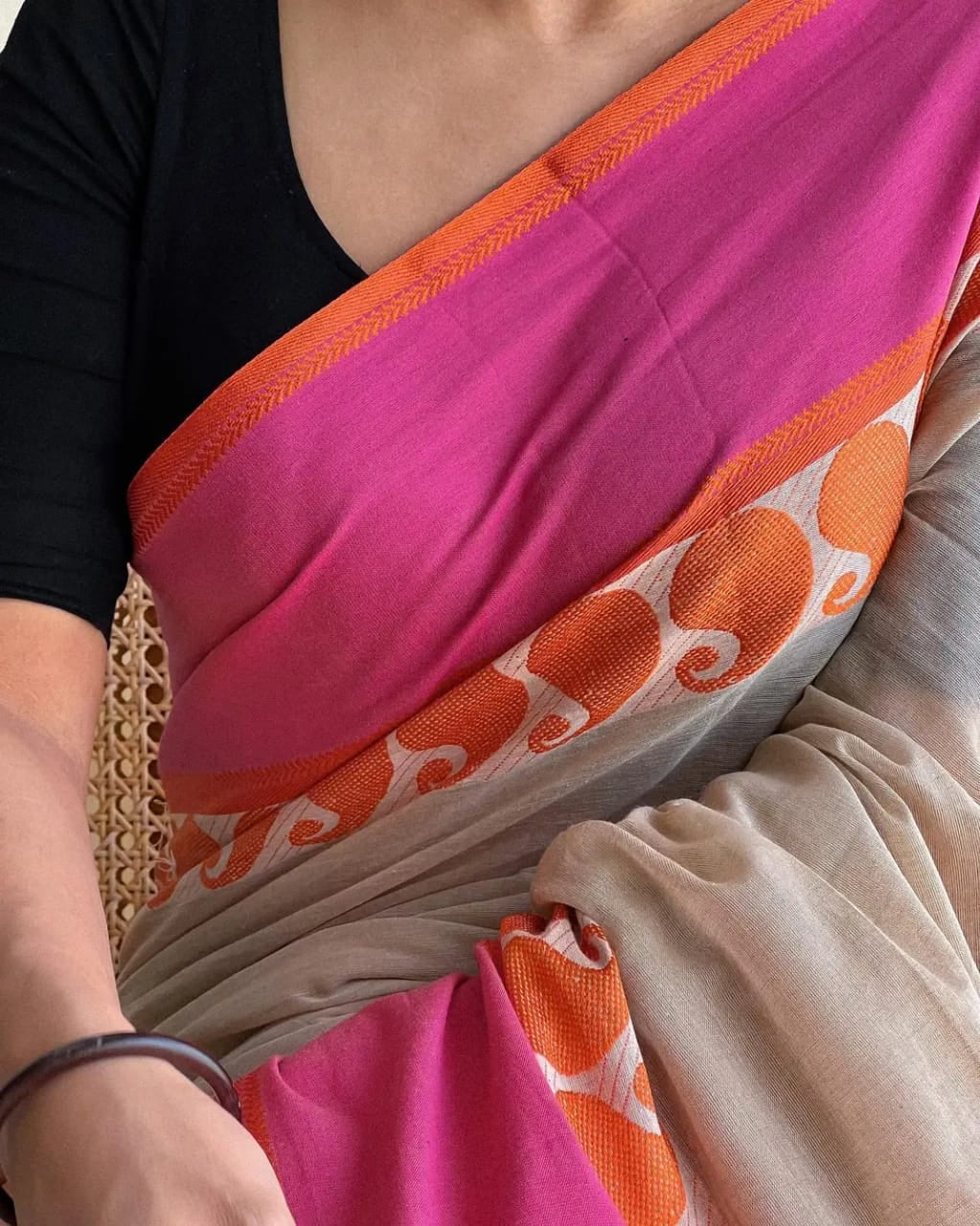 Mahii Bengal cotton handwoven saree