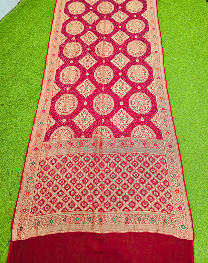 Meenakari saree gorgette saree Indian heritage sari blouse