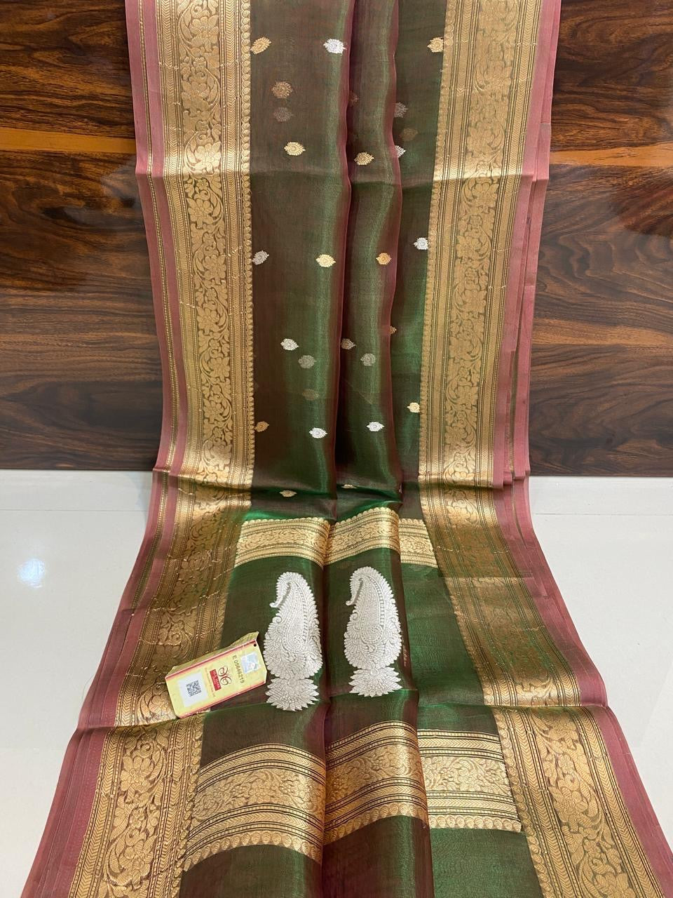 Banarsi kora saree tissue handloom sarees blouse