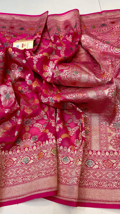 Mahitashi gorgette saree Indian sari blouse