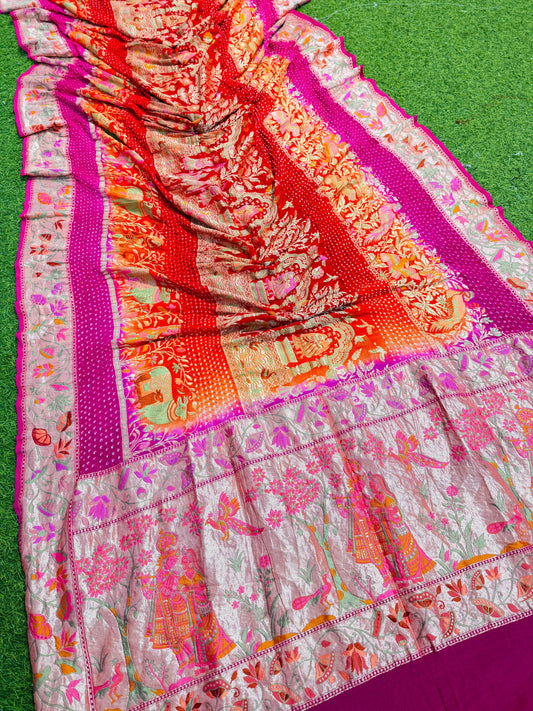 Banarsi Meenakari saree Indian wedding sari blouse