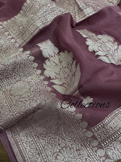 Rozila Banarsi chiffon sarees Indian saree banarsi saree blouse