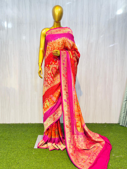 Banarsi Meenakari saree Indian wedding sari blouse
