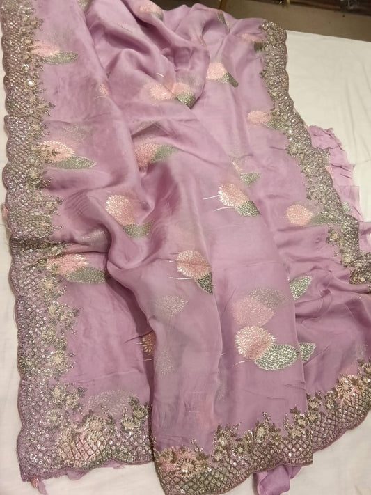 Iris weaved saree Partywear sarees