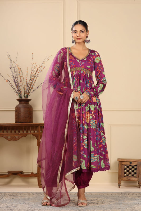 Floral alia inspired salwar kameez