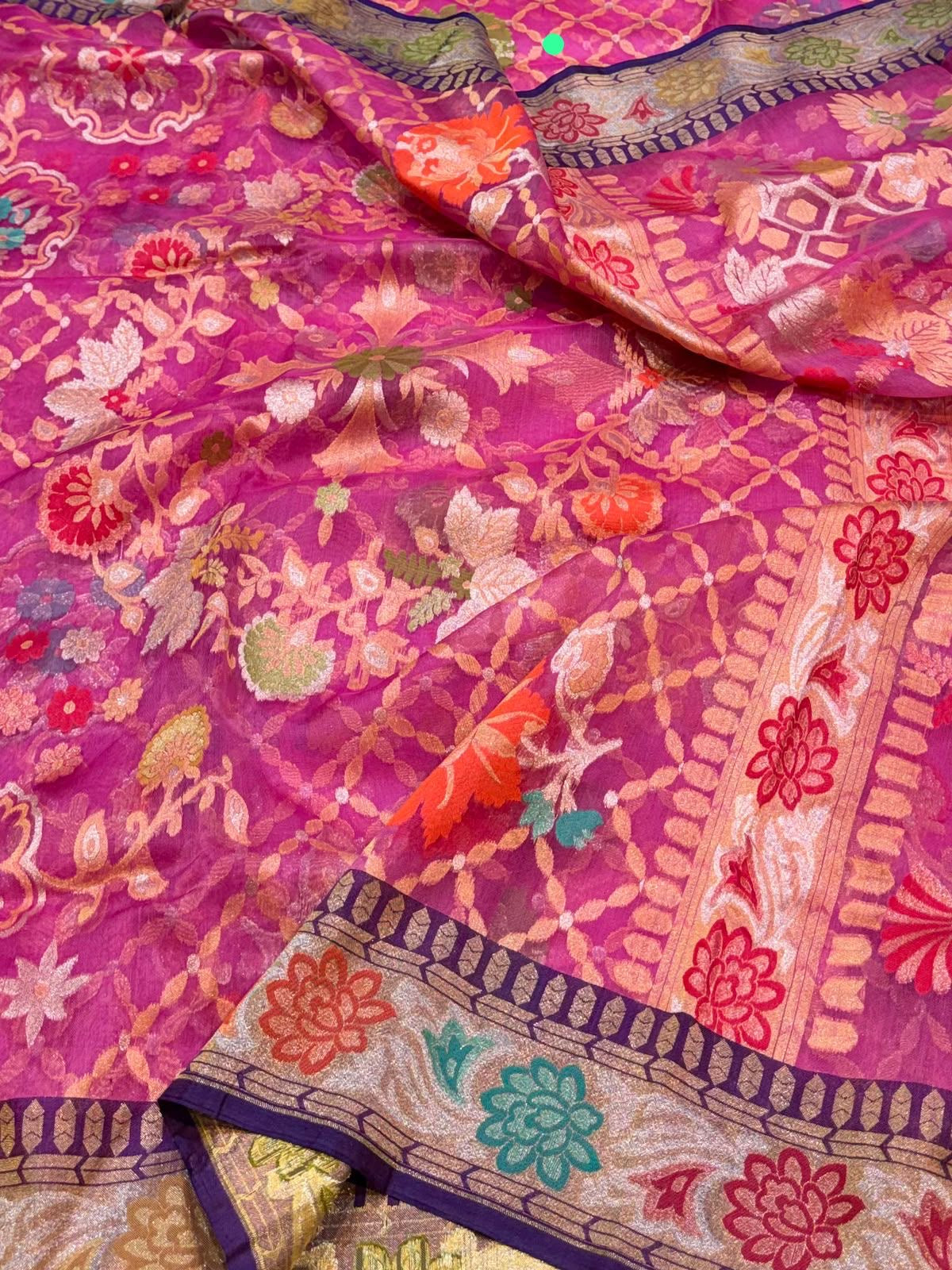 Handmade kora saree jamdani tilfi saree Indian sari blouse