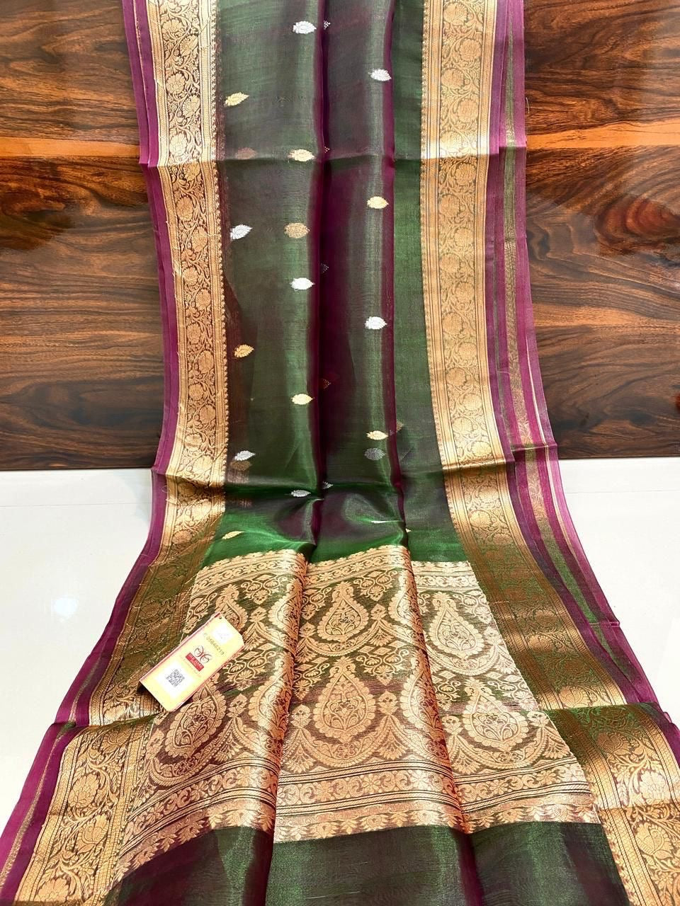 Banarsi kora saree tissue handloom sarees blouse