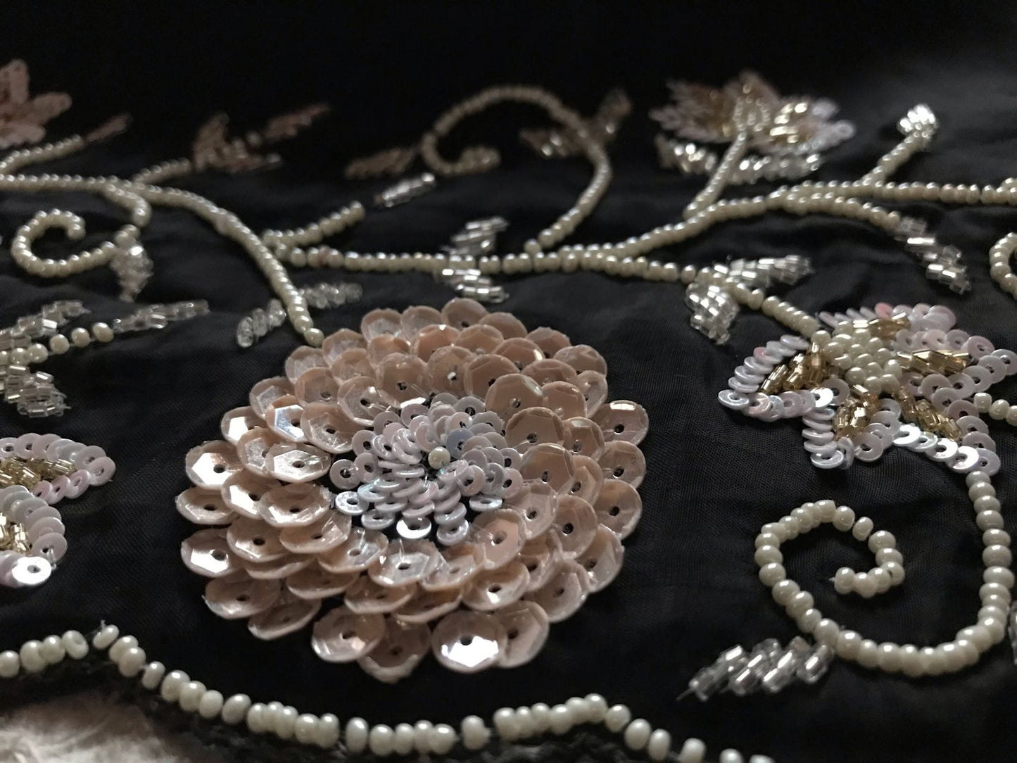 Zahana Black Premium Saree Satin Organza Sari