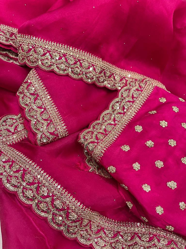 Rivaaz traditional Indian organza saree