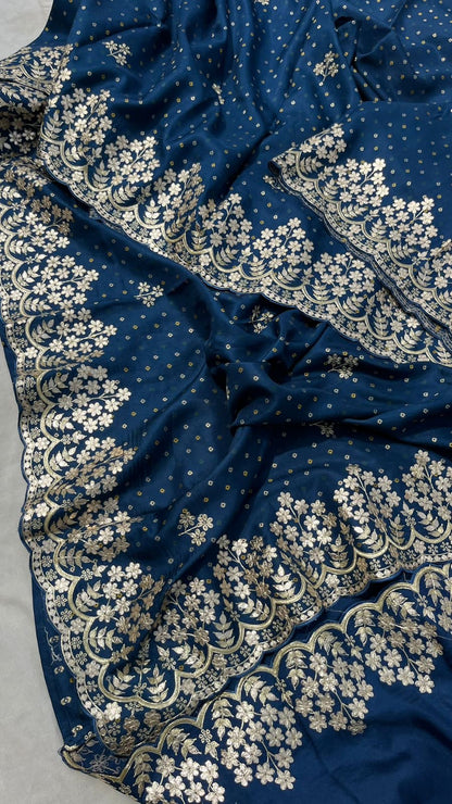 Munga Gottapatti Saree Bandhani saree