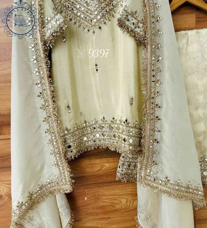 Shimmer tissue dress Partywear dress wedding dress