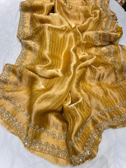 Rumika Tissue Saree Organza Saree Indian Sari