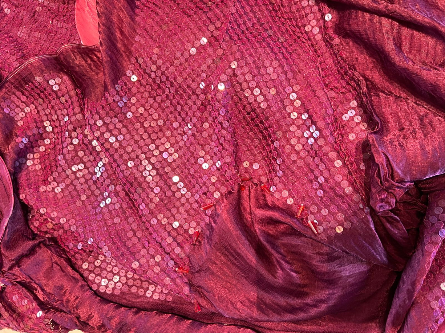 Purple Shaded Sequins Saree Partywear sarees
