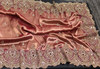 Handmade pure Kanjeevaram saree Indian wedding saree with stitched blouse
