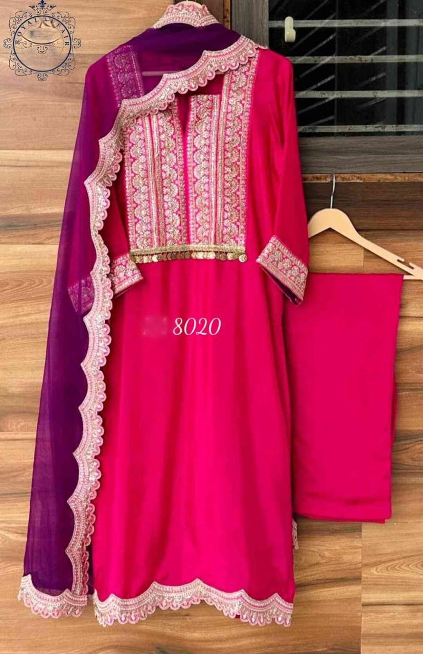 Rehmana silk suit Indian Salwar kameez Pakistani traditional dress