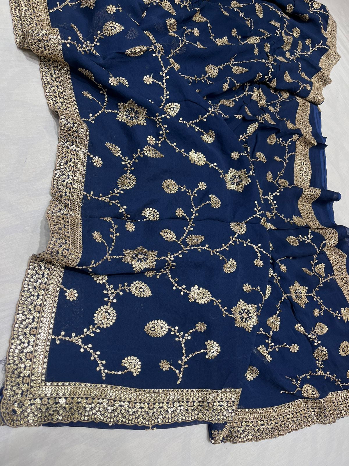 Rizwani Gorgette saree wedding saree