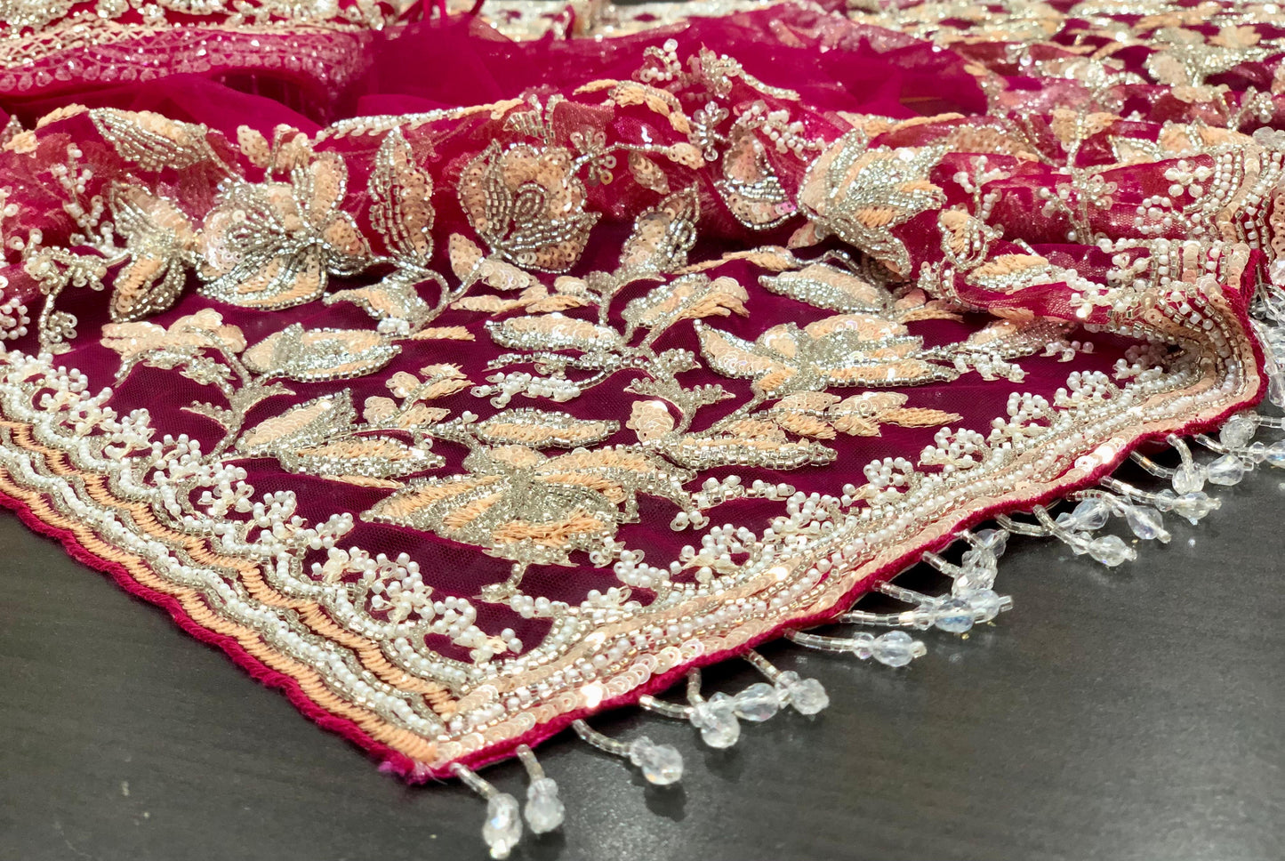 Net designer saree Indian wedding sari blouse women sarees