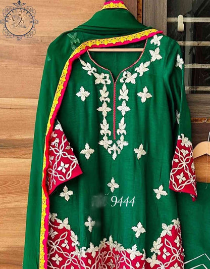 Silk designer inspired suit gotta Patti salwar suit Indian traditional suit