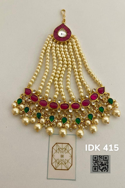 Kundan passa pearl jhumar Pakistani jewellery
