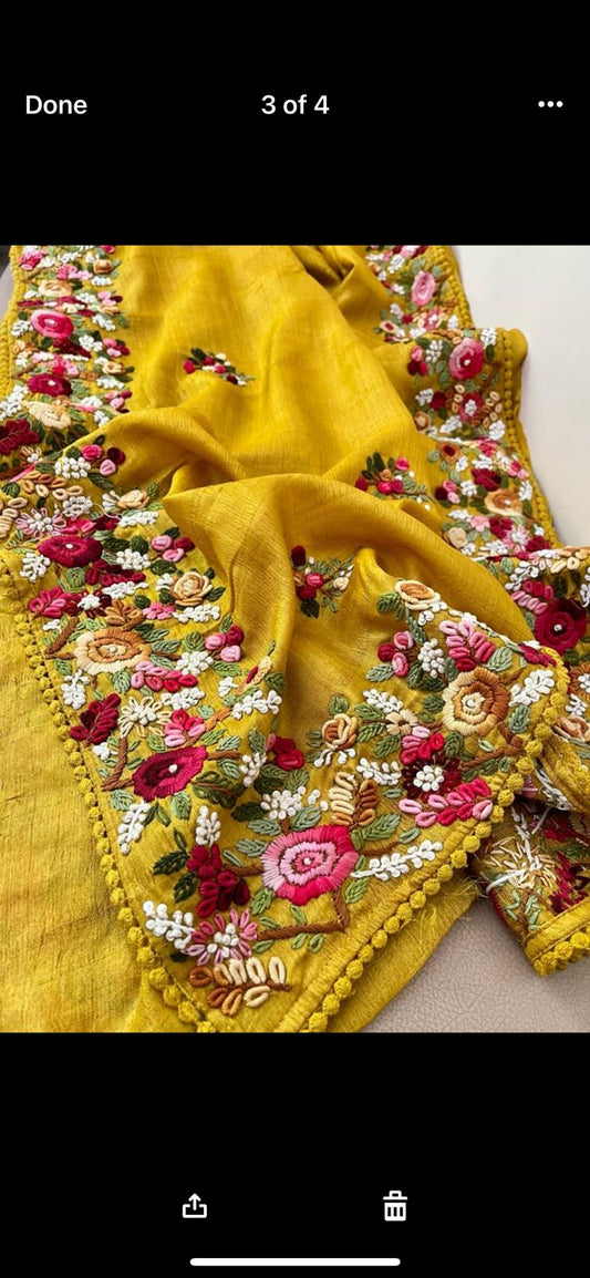 Leena French knot inspired saree women sari